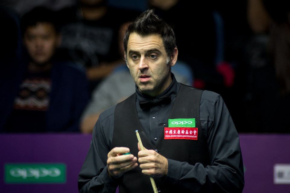 Ronnie O'Sullivan during a snooker match.