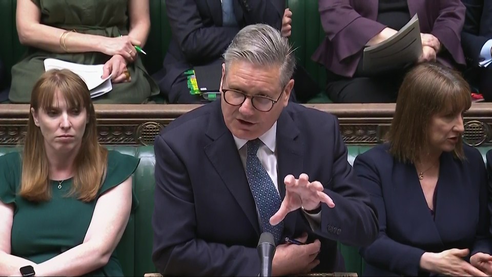 Prime Minister Sir Keir Starmer speaking at Prime Minister's Questions.