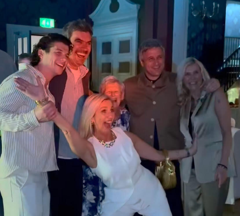Group photo at a birthday party.