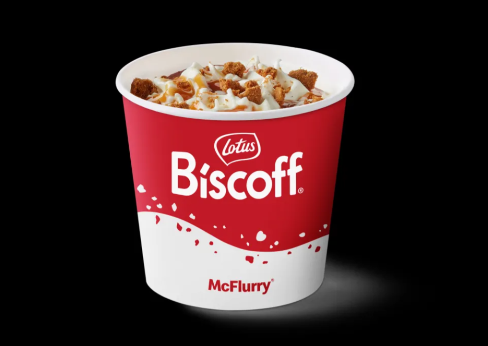 McFlurry with Lotus Biscoff topping.