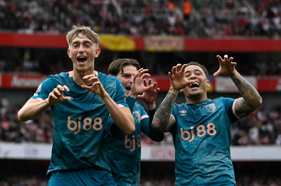 AFC Bournemouth players celebrating a goal.