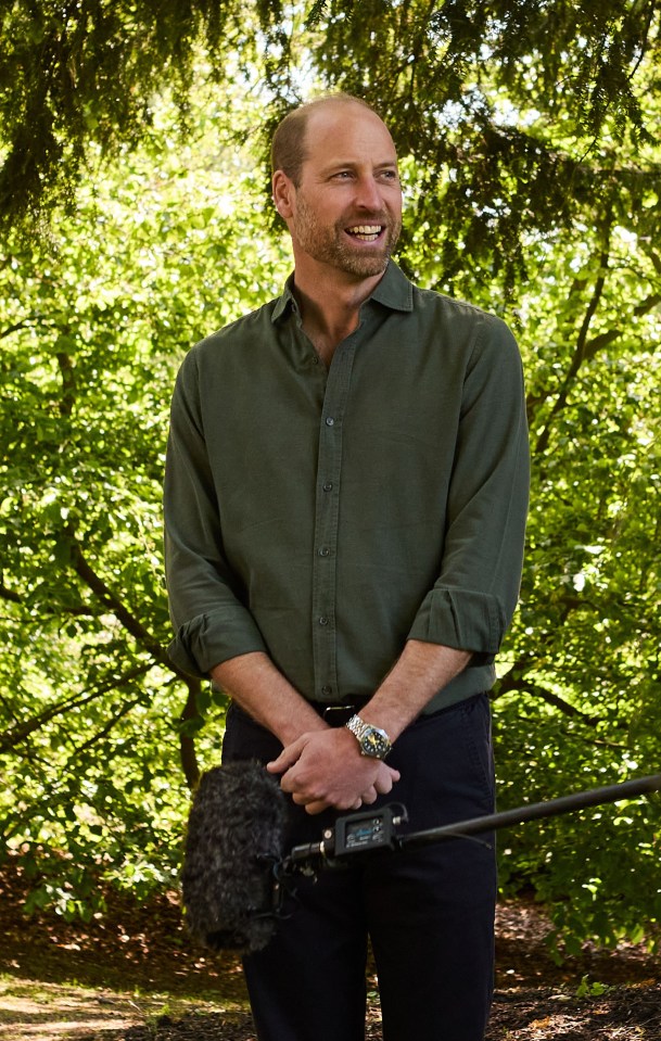Prince William recording a documentary.