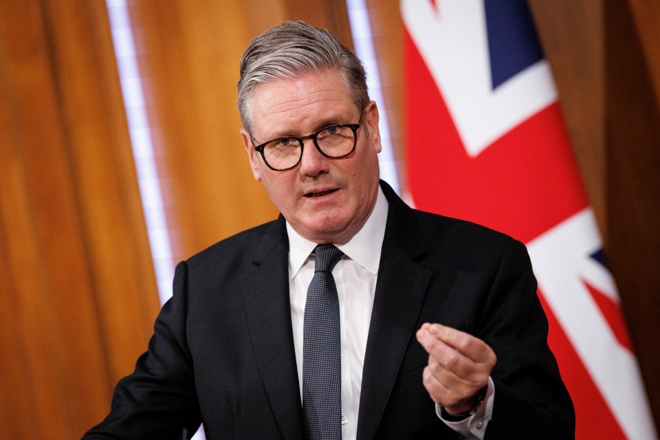 Keir Starmer speaking at a press conference.