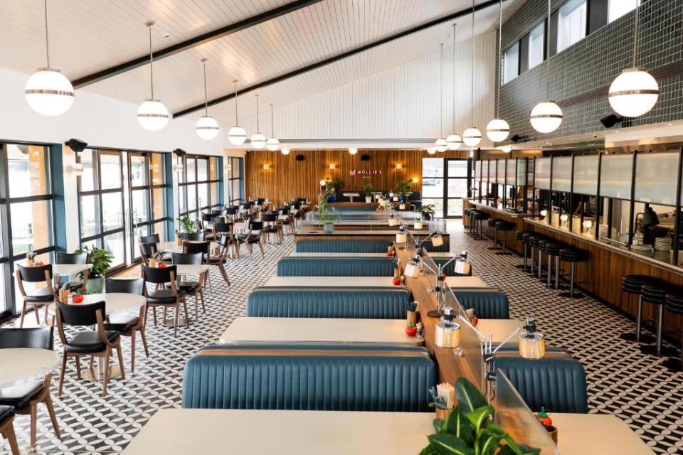 Interior view of Mollie's Motel & Diner in Bristol.