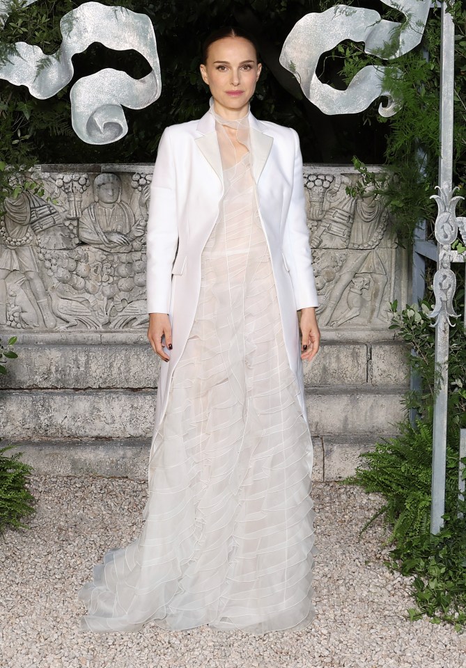 Natalie Portman at the Dior Cruise 2026 show in Rome.