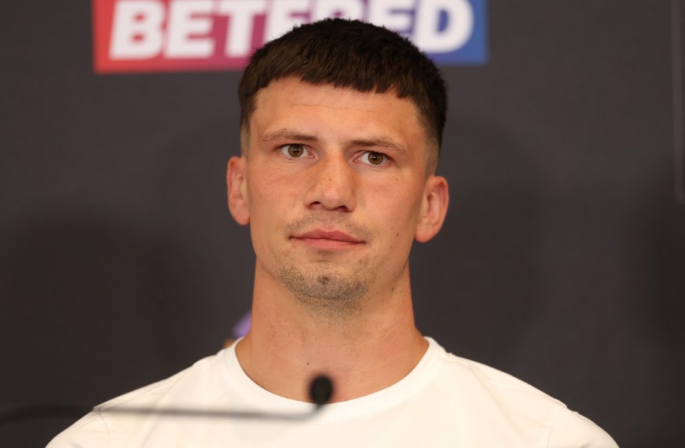 LONDON, ENGLAND - MAY 14: Kieron Conway speaks to the media ahead of the BBBofC and Commonwealth Boxing Council British middleweight titles' fight between Kieron Conway and Gerome Warburton during a Press Conference for the Johnny Fisher v Dave Allen 2 - Fight Night at Canary Riverside Plaza Hotel on May 14, 2025 in London, England. (Photo by Richard Pelham/Getty Images)