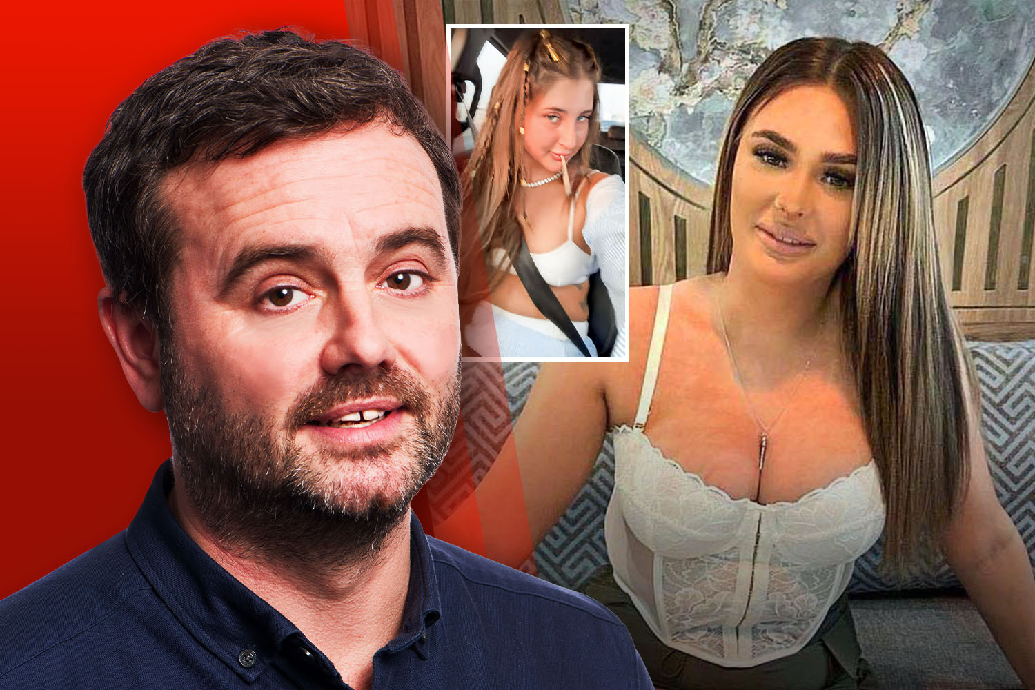 Collage of a man and two women.