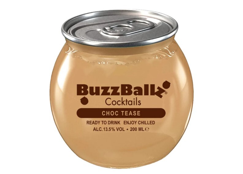 BuzzBallz Choc Tease cocktail can.