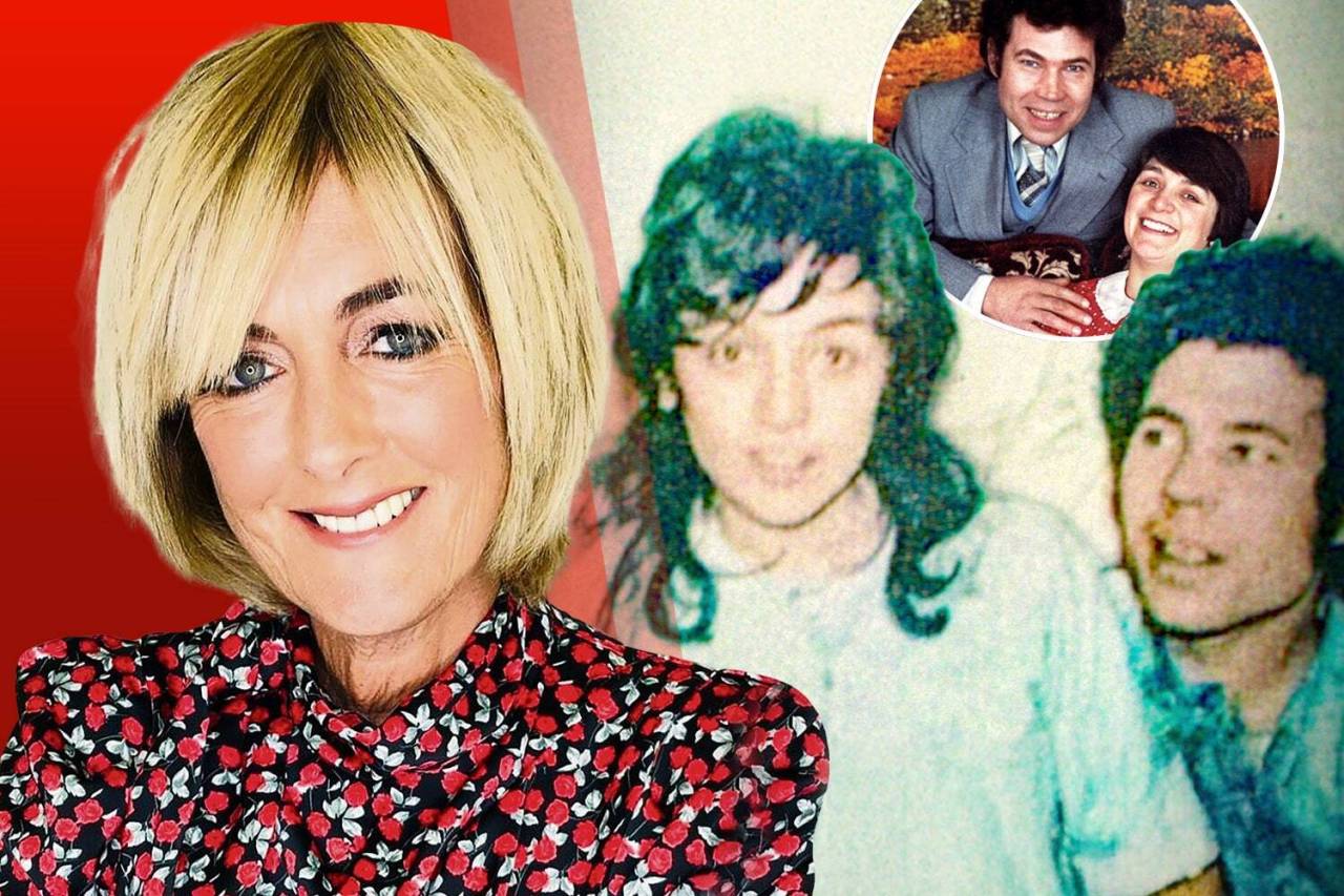 Collage of a woman with photos of her younger self and her parents.