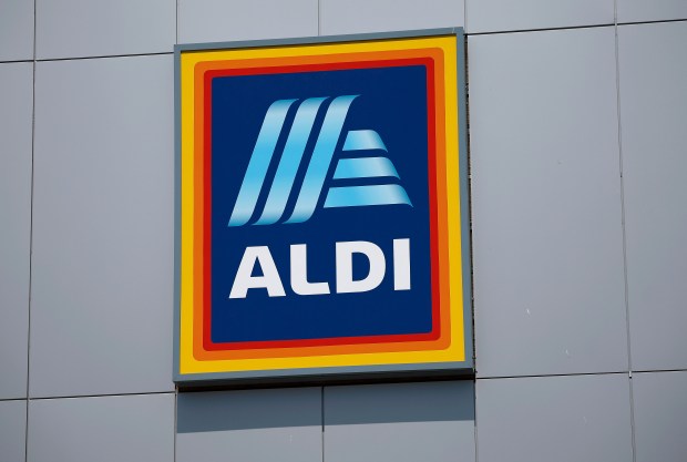 Aldi store sign.