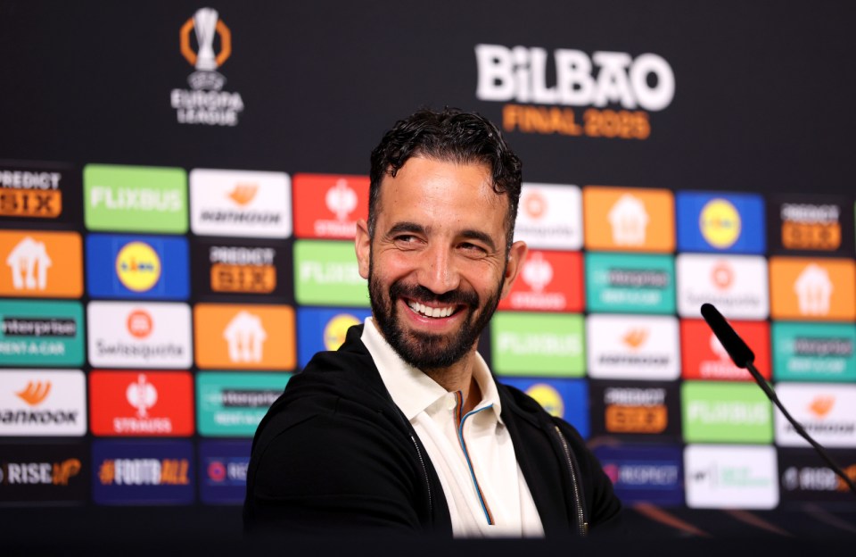 Ruben Amorim, Manchester United manager, at a press conference.