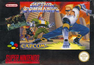 Captain Commando Super Nintendo game box art.