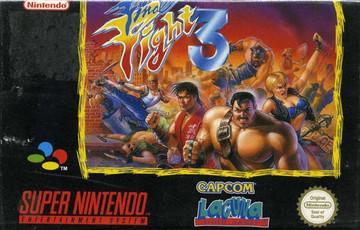 Final Fight 3 Super Nintendo game box art.