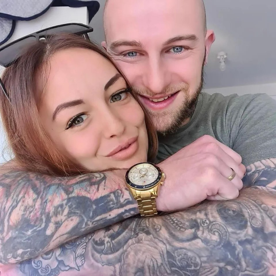 Photo of a couple embracing.