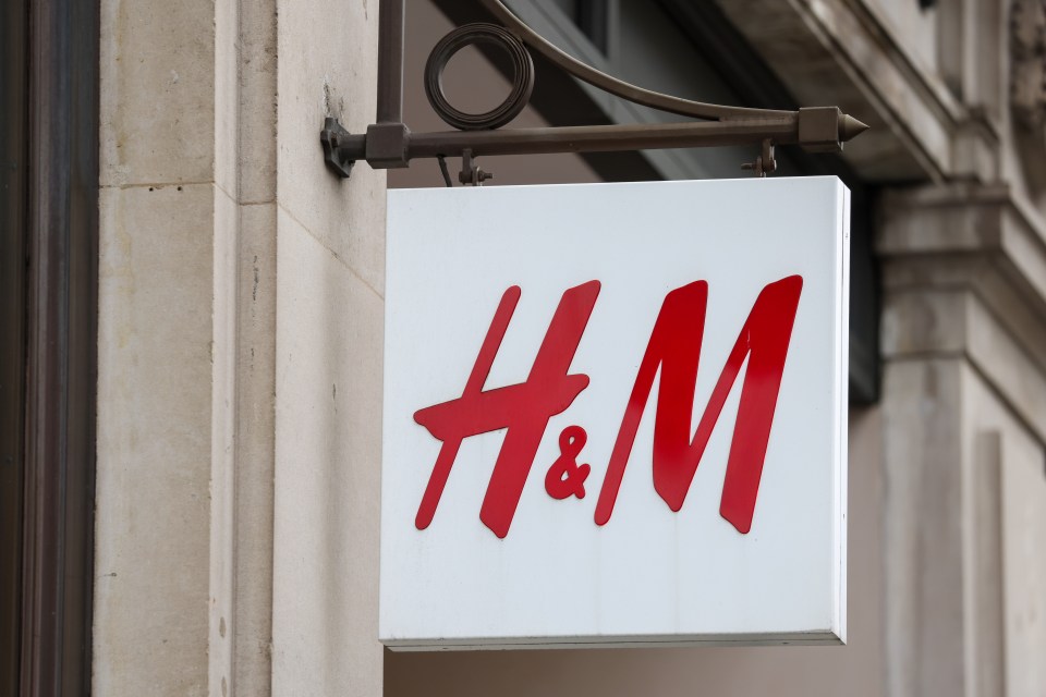 H&M store sign.