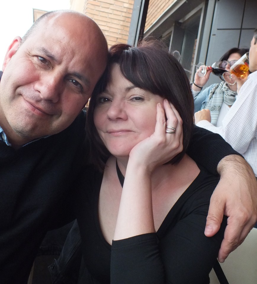 Close-up photo of a couple embracing.