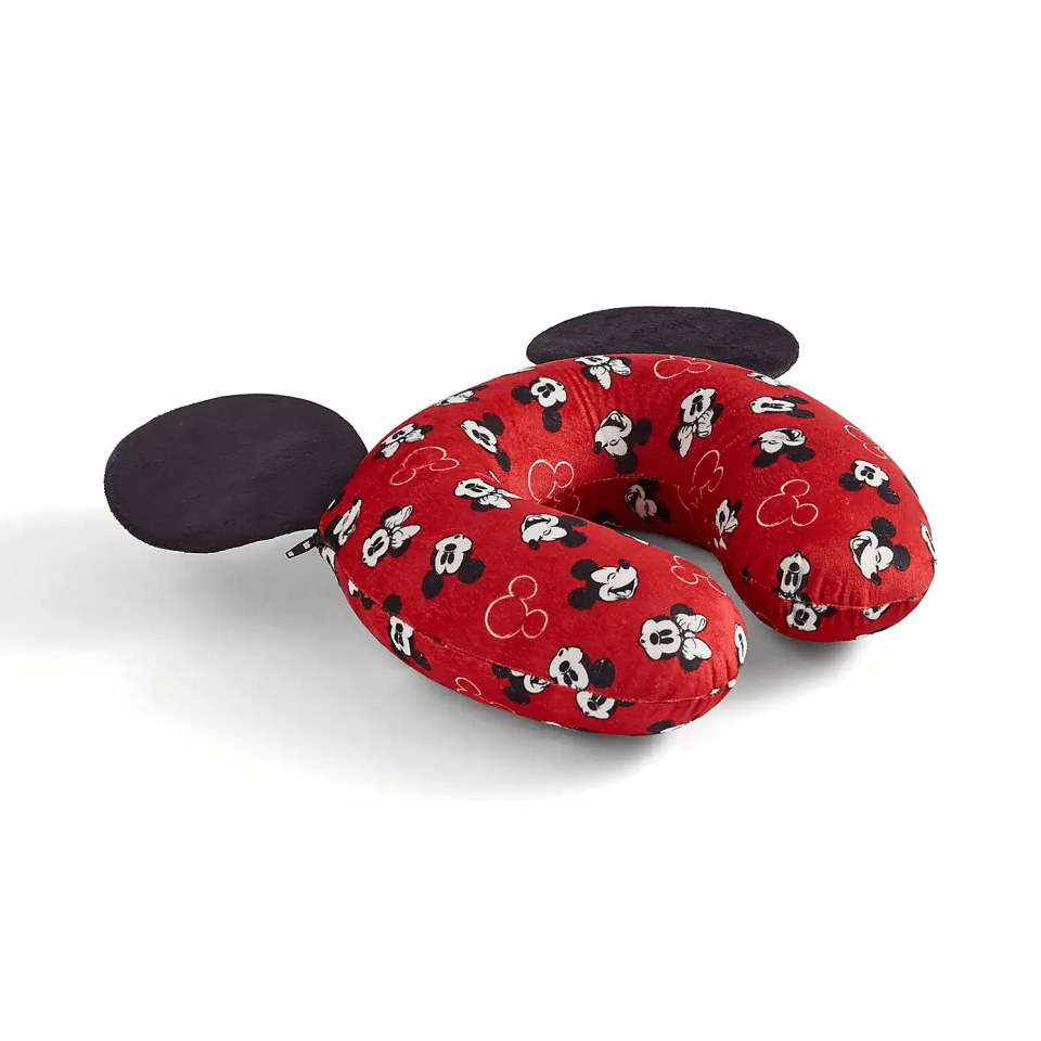 Mickey Mouse travel pillow.