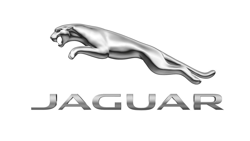Jaguar logo: leaping silver jaguar and the word "JAGUAR" below.