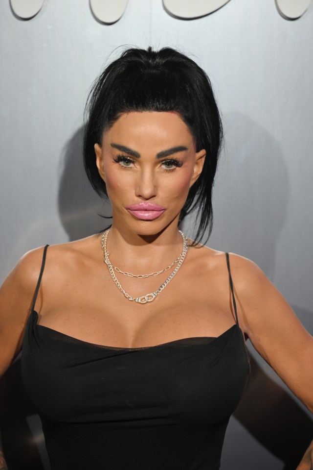 Portrait of Katie Price at a party.