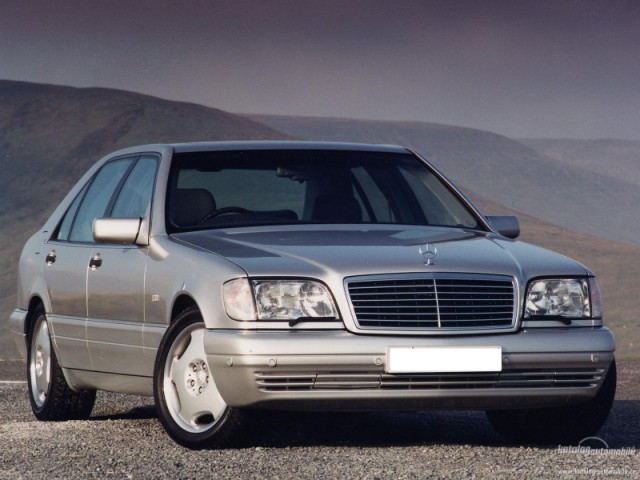 Silver Mercedes-Benz S-Class.