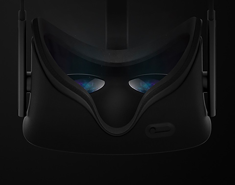 Close-up of a virtual reality headset.