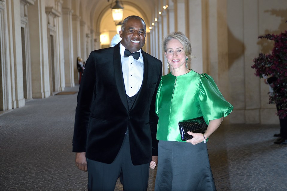 David Lammy and his wife at the Quirinal Palace.