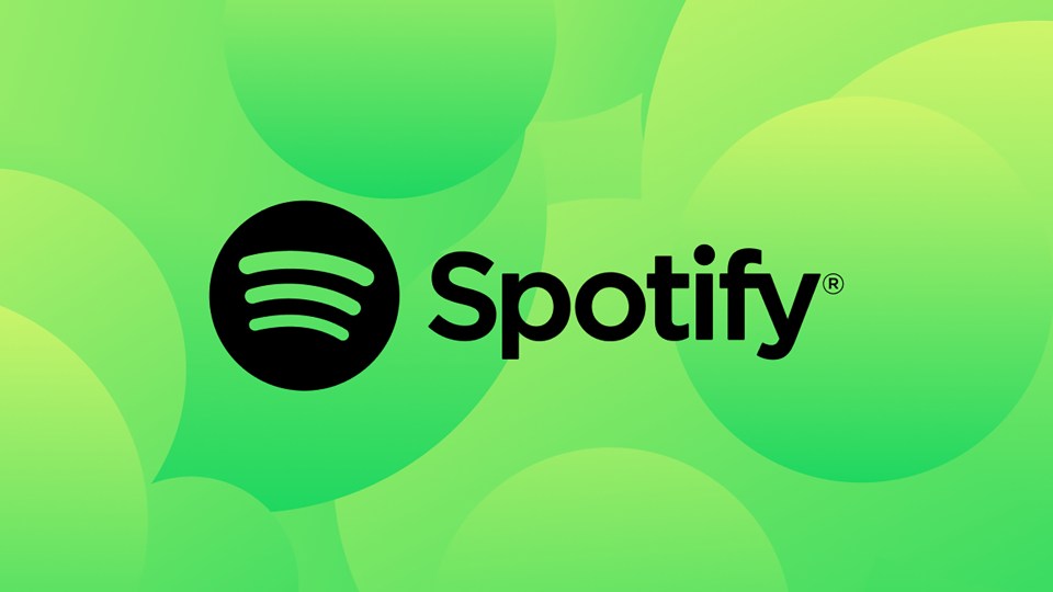 Spotify logo on a green background.