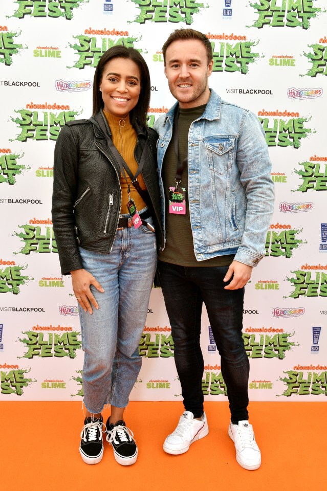 Tisha Merry and Alan Halsall at the Nickelodeon Slimefest.