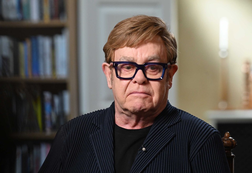 Sir Elton John on a BBC program.