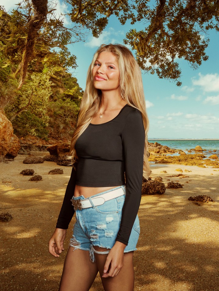Woman on a beach.