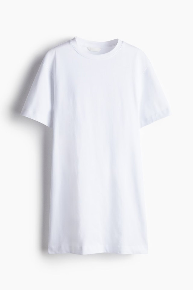 White T-shirt dress.