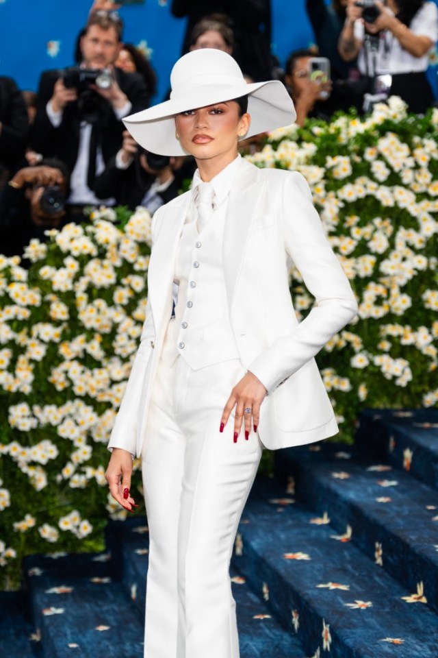 NEW YORK, NEW YORK - MAY 05: Zendaya attends the 2025 Met Gala Celebrating "Superfine: Tailoring Black Style" at Metropolitan Museum of Art on May 05, 2025 in New York City. (Photo by TheStewartofNY/GC Images)