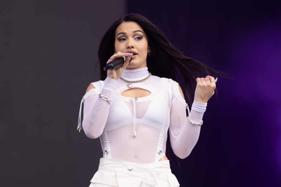 Mabel performing at Radio 1's Big Weekend 2022.