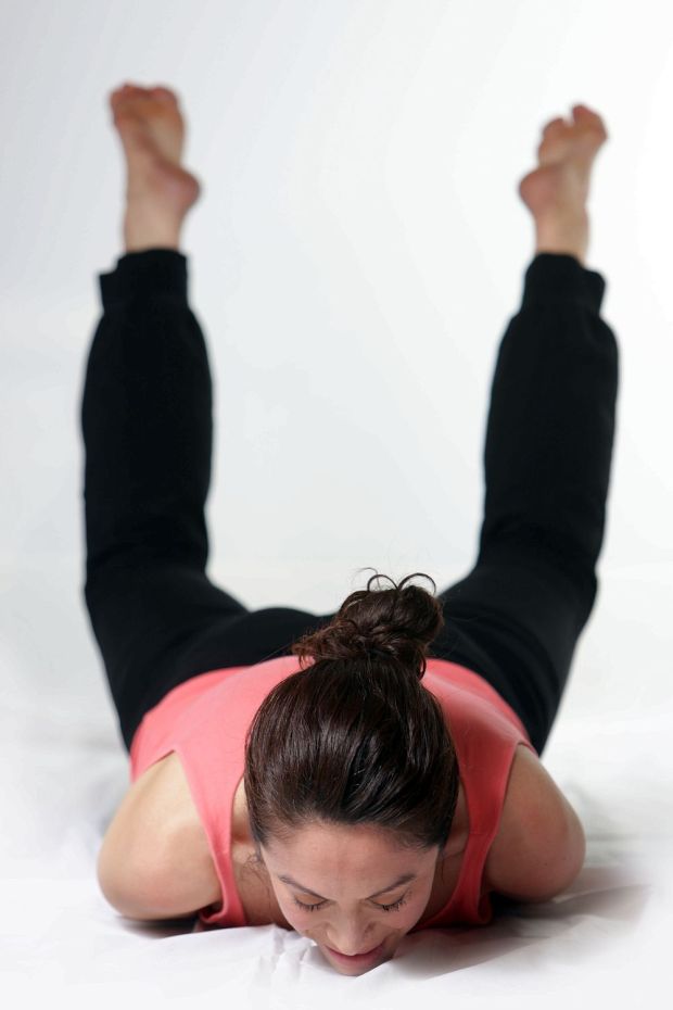Magdalena Hau in the 'locust' pose