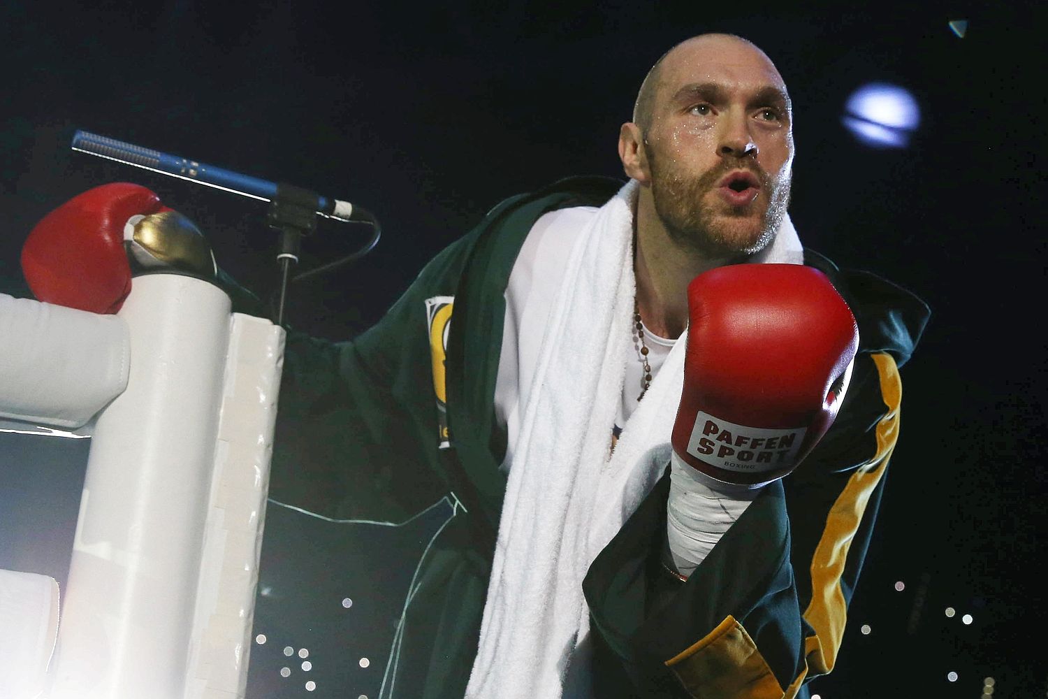 Tyson Fury came into the ring full of confidence