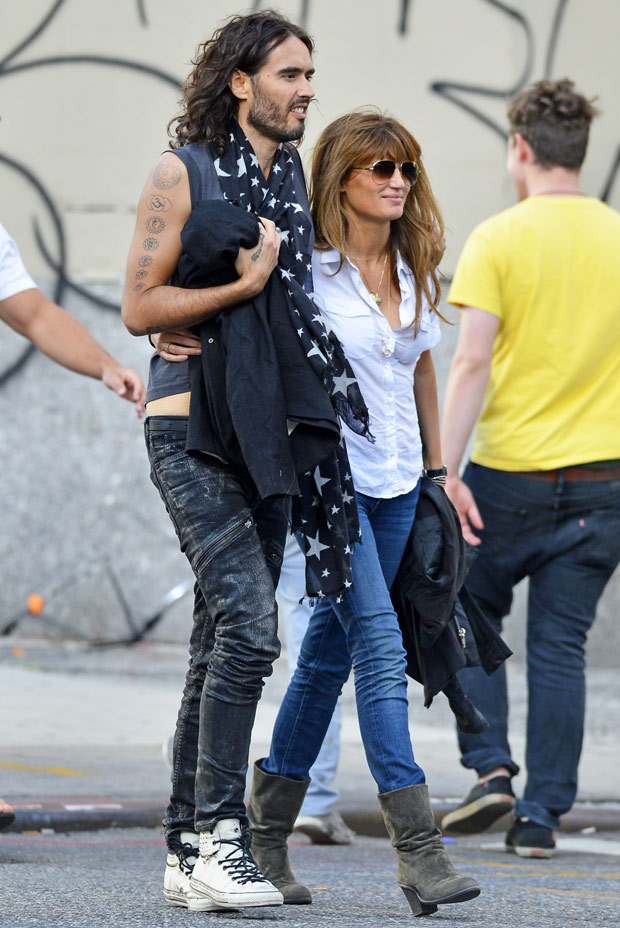 104794, NEW YORK, NEW YORK - Sunday September 15, 2013. Russell Brand and Jemima Khan are seen with their arms around each other in the East Village of New York City. Photograph: © PacificCoastNews.com **FEE BE AGE AGREED PRIOR TO USAGE** **E-TABLET/IPAD & MOBILE PHONE APP PUBLISHING REQUIRES ADDITIONAL FEES** LOS ANGELES OFFICE: +1 310 822 0419 LONDON OFFICE: +44 20 8090 4079