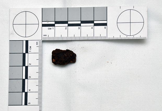 Undated handout photo issued by Nottinghamshire Police of one of three of the bullets which were found loose among the remains of William and Patricia Wycherley, who were found buried in the back garden of No. 2 Belnheim Close, Mansfield, as Susan and Christopher Edwards have been found guilty at Nottingham Crown Court of murdering her parents, whose bodies were found buried i