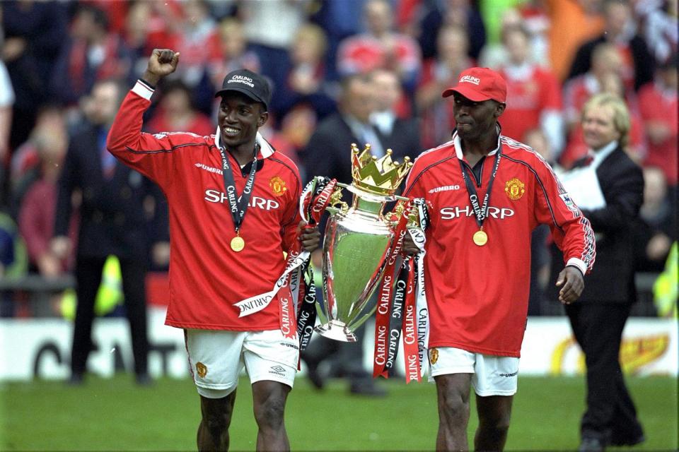 Dwight Yorke and Andy Cole were a key part of United's team in 1999