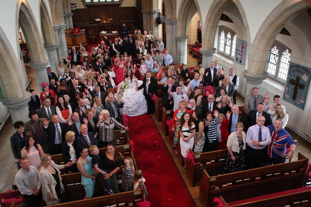 The wedding of Rebekah Markham and landlord Kevin Smith took place yesterday