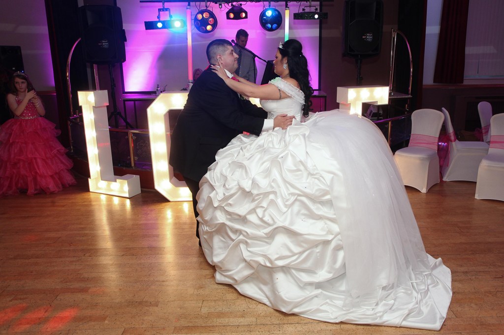 Rebekah's dress, which she designed herself, cost £6k