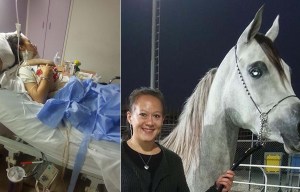 Hurt and alone...Olivia Fairclough is stuck in an Egyptian hospital after being crushed by a horse and doctors won't give her the op she needs until she pays upfront
