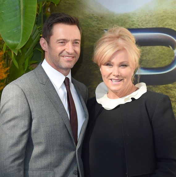 Loved up ... Hugh Jackman with partner of 20 years Deborra-Lee Furness