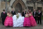 Over the top?...Rebekah Markham tied the knot to Kevin Smith wearing a 10 stone dress she designed in her very own real life Big Fat Gypsy Wedding
