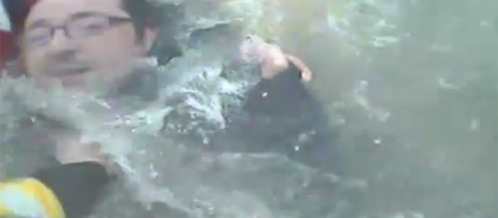 When Mike was found he was on the brink of hypothermia and was struggling to stay afloat