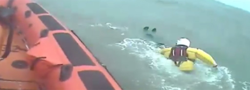 Other fishermen raised the alarm and the RNLI lifeboat was sent out to rescue him