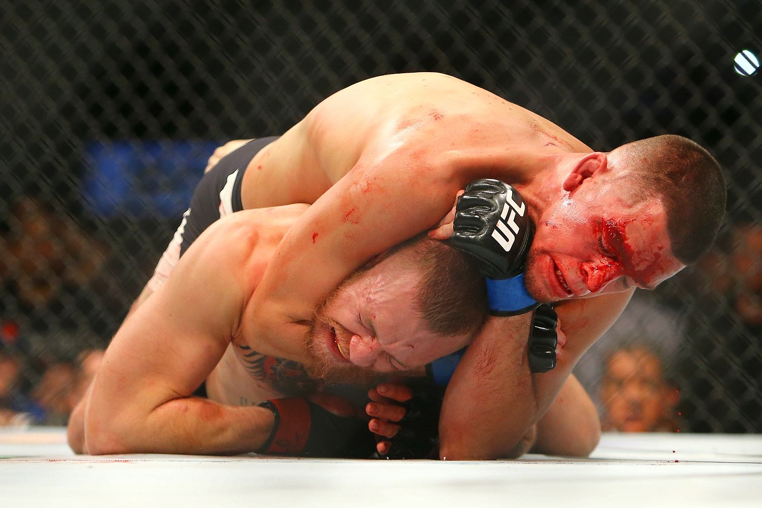 McGregor was forced to tap out after rear-naked choke hold