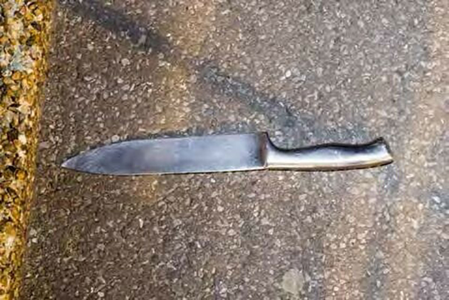 The knife used in the attack on Marcel Addai