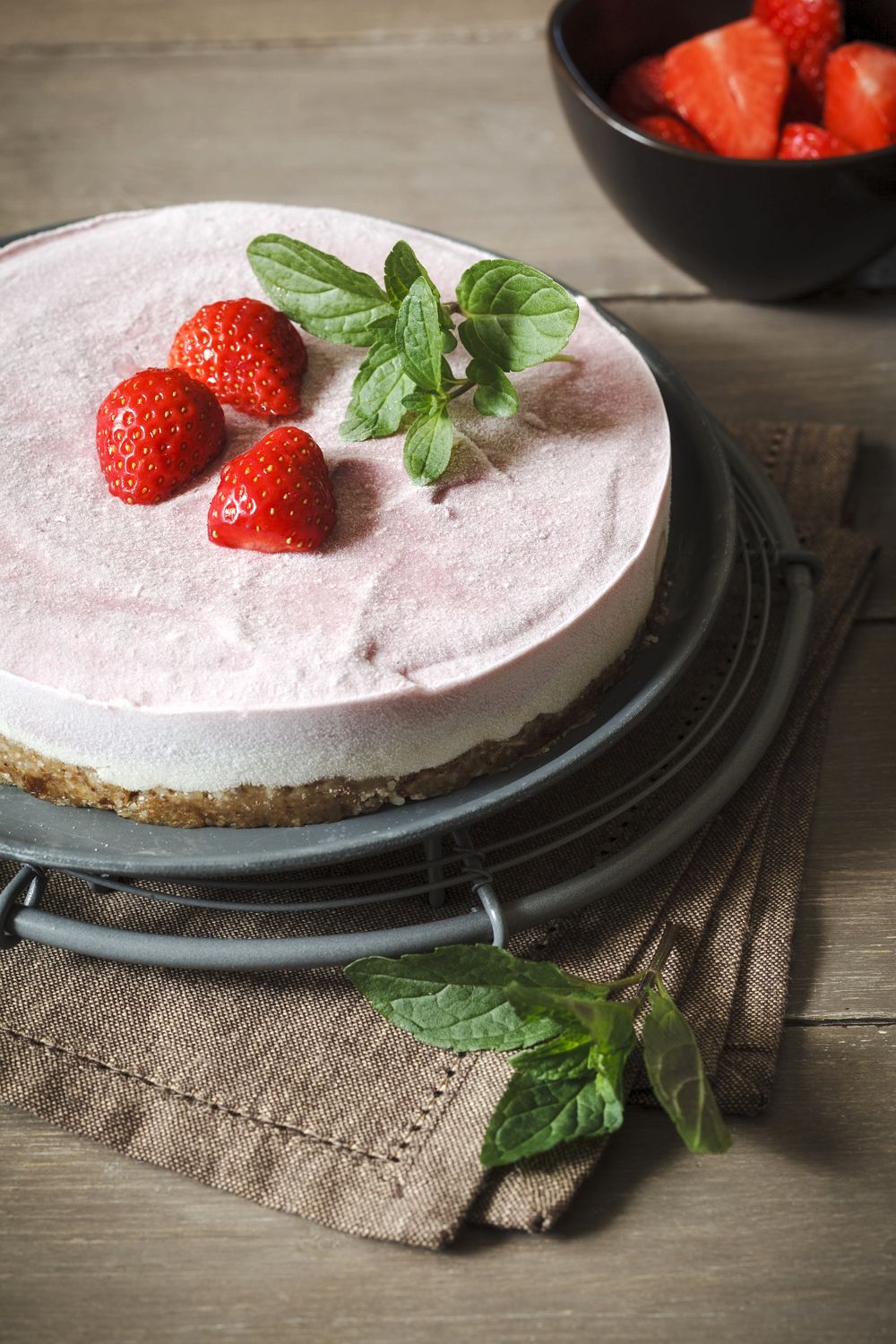 Delicious ... Mrs Crunch reveals her delectable strawberry cheesecake recipe