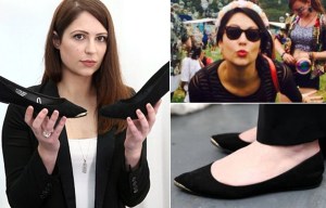 Victorious...Nicola Thorp went public with her anger after she was sent home from work for not wearing high heels. The firm has since scrapped its policy
