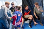 Royally good tattoo...Prince Harry appeared to strike a bond with US medic Elizabeth Marks who was taking part in the Invictus Games yesterday